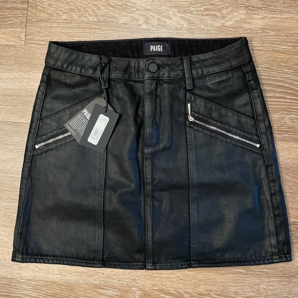 Aideen Coated Mini Skirt by PAIGE